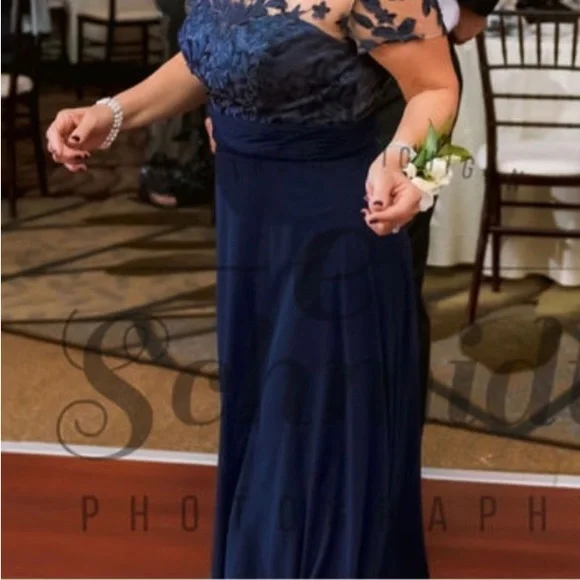 Dresses | Mother Of The Bride Dress Worn Once It Is Dark Blue Fitted For A Size 4 | Poshmark Dresses | Mother Of The Bride Dress Worn Once It Is Dark Blue Fitted For A Size 4 | Poshmark